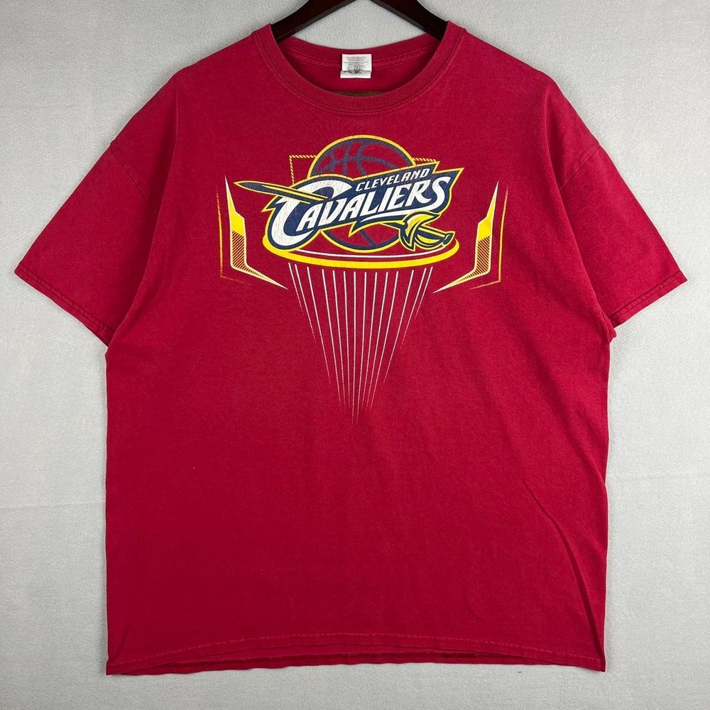 2000s Cleveland Cavaliers Lebron James Red NBA Basketball Tee Shirt XL
